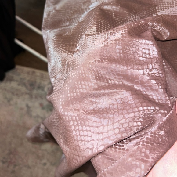 NWT! Parker faux leather snakeskin print romper - chocolate brown- New With Tags - Picture 5 of 6